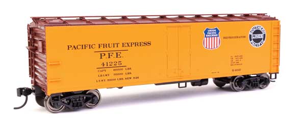 PREORDER WalthersMainline 910-41417 HO 40' Steel Refrigerator Car with Dreadnaught Ends Pacific Fruit Express (UP/SP)