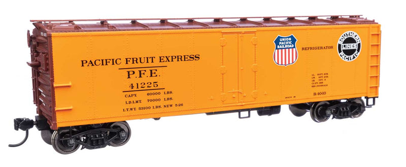 WalthersMainline 910-41417 HO 40' Steel Refrigerator Car with Dreadnaught Ends Pacific Fruit Express (UP/SP)