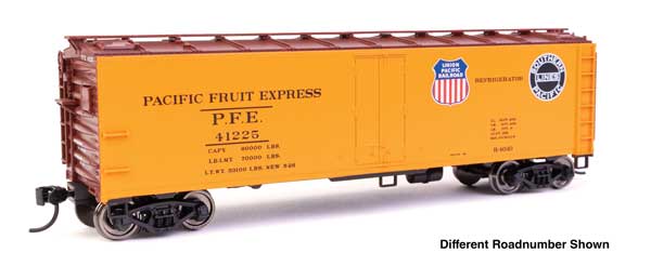 PREORDER WalthersMainline 910-41418 HO 40' Steel Refrigerator Car with Dreadnaught Ends Pacific Fruit Express (UP/SP)