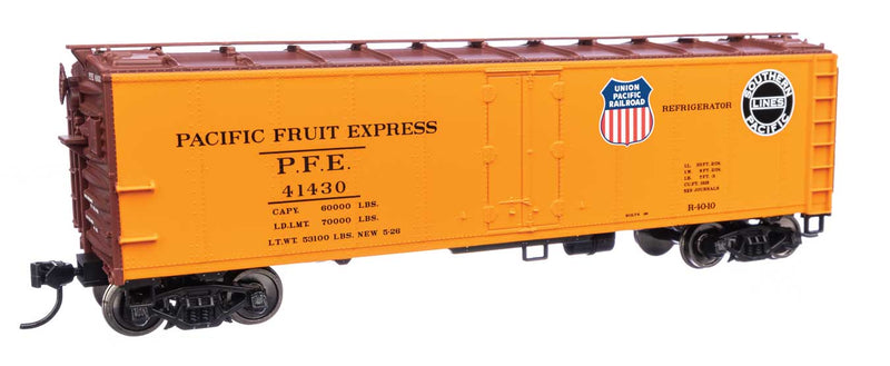 WalthersMainline 910-41418 HO 40' Steel Refrigerator Car with Dreadnaught Ends Pacific Fruit Express (UP/SP)