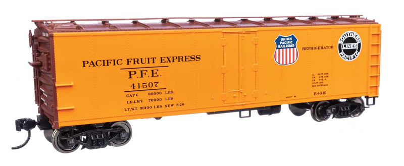 WalthersMainline 910-41419 HO 40' Steel Refrigerator Car with Dreadnaught Ends Pacific Fruit Express (UP/SP)