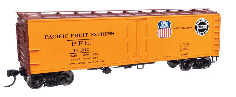 WalthersMainline 910-41419 HO 40' Steel Refrigerator Car with Dreadnaught Ends Pacific Fruit Express (UP/SP)