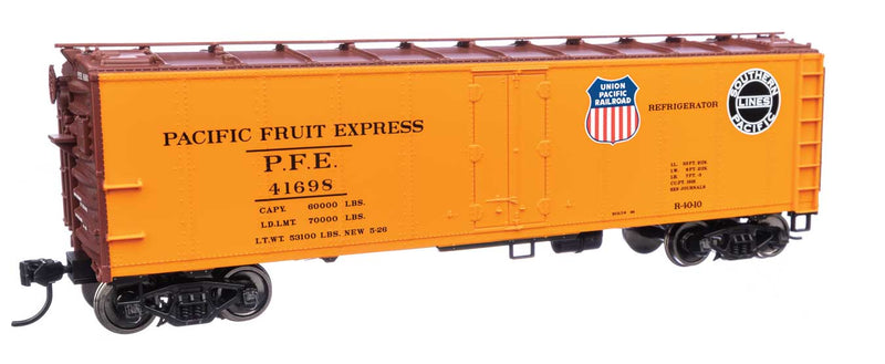 WalthersMainline 910-41420 HO 40' Steel Refrigerator Car with Dreadnaught Ends Pacific Fruit Express (UP/SP)