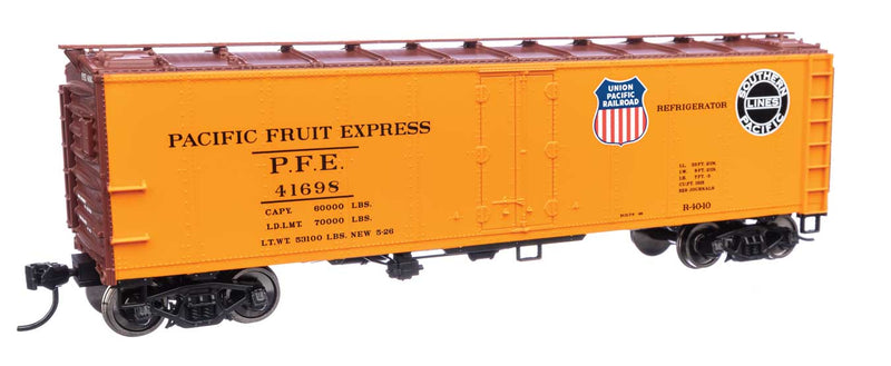 WalthersMainline 910-41420 HO 40' Steel Refrigerator Car with Dreadnaught Ends Pacific Fruit Express (UP/SP)