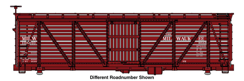 PREORDER WalthersMainline 910-41462 HO 40' Wood Stock Car - Ready to Run -- Milwaukee Road