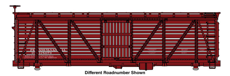 PREORDER WalthersMainline 910-41464 HO 40' Wood Stock Car - Ready to Run -- Pennsylvania Railroad