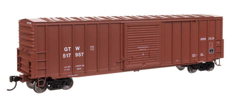 PREORDER Walthers Mainline HO 910-46043 50' ACF Exterior Post Dreadnaught End Plate B Boxcar, Grand Trunk Western