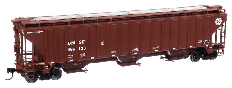 WalthersMainline 910-49008 Trinity 4750 3-Bay Covered Hopper - Ready to Run -- BNSF