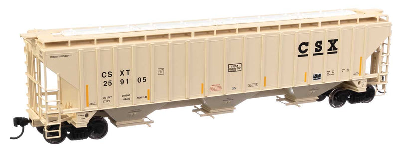 WalthersMainline 910-49009 Trinity 4750 3-Bay Covered Hopper - Ready to Run -- CSX