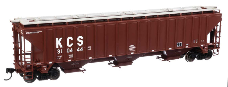 WalthersMainline 910-49018 Trinity 4750 3-Bay Covered Hopper - Ready to Run -- Kansas City Southern