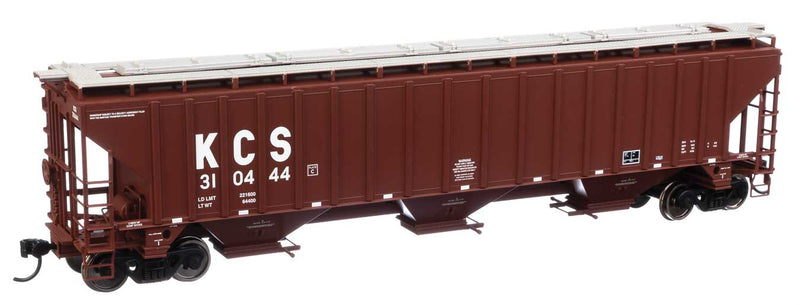 WalthersMainline 910-49018 Trinity 4750 3-Bay Covered Hopper - Ready to Run -- Kansas City Southern