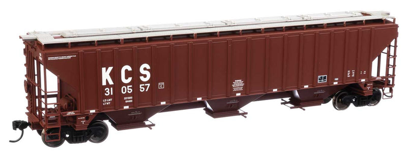 WalthersMainline 910-49019 Trinity 4750 3-Bay Covered Hopper - Ready to Run -- Kansas City Southern