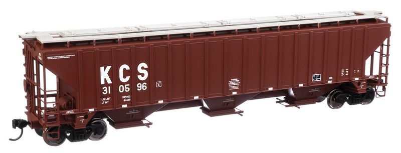 WalthersMainline 910-49020 Trinity 4750 3-Bay Covered Hopper - Ready to Run -- Kansas City Southern