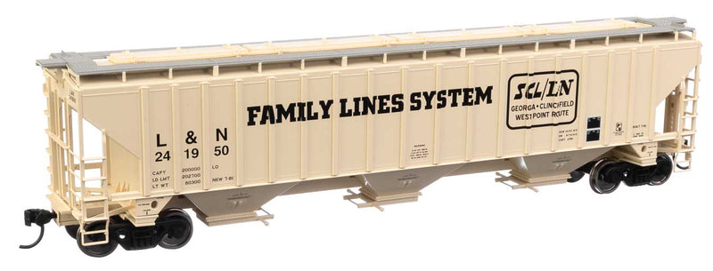 WalthersMainline 910-49021 Trinity 4750 3-Bay Covered Hopper - Ready to Run -- Louisville & Nashville