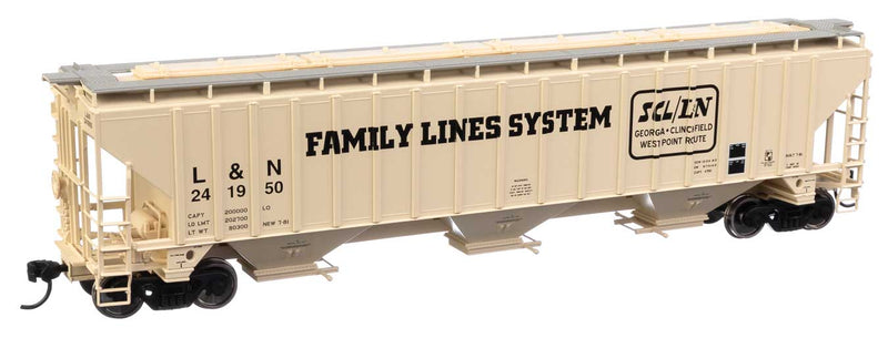 WalthersMainline 910-49021 Trinity 4750 3-Bay Covered Hopper - Ready to Run -- Louisville & Nashville