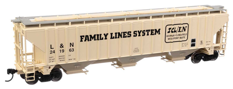 WalthersMainline 910-49022 Trinity 4750 3-Bay Covered Hopper - Ready to Run -- Louisville & Nashville