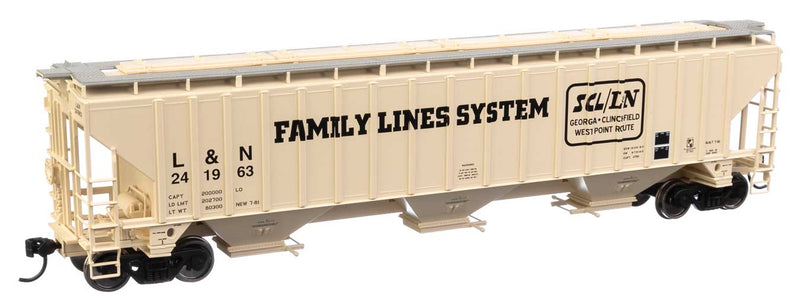 WalthersMainline 910-49022 Trinity 4750 3-Bay Covered Hopper - Ready to Run -- Louisville & Nashville