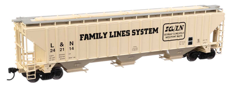 WalthersMainline 910-49023 Trinity 4750 3-Bay Covered Hopper - Ready to Run -- Louisville & Nashville