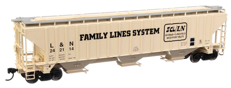 WalthersMainline 910-49023 Trinity 4750 3-Bay Covered Hopper - Ready to Run -- Louisville & Nashville