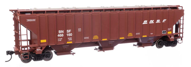 PREORDER WalthersMainline 910-49032 HO 57' Trinity 4750 3-Bay Covered Hopper - BNSF