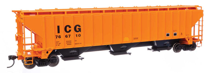 WalthersMainline 910-49041 HO 57' Trinity 4750 3-Bay Covered Hopper - Illinois Central Gulf