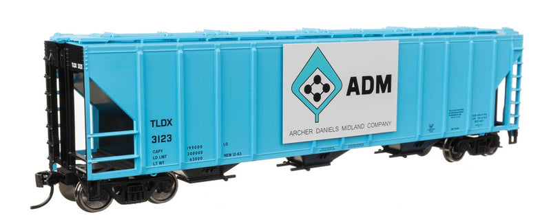 WalthersMainline 910-49403 HO 50' Pullman-Standard PS2-CD 4427 3-Bay Covered Hopper - Ready to Run -- Archer - Daniels - Midland