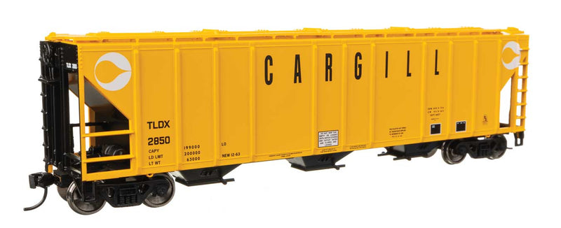 WalthersMainline 910-49407 HO 50' Pullman-Standard PS2-CD 4427 3-Bay Covered Hopper - Ready to Run -- Cargill