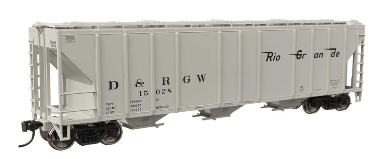 WalthersMainline 910-49409 HO 50' Pullman-Standard PS2-CD 4427 3-Bay Covered Hopper - Ready to Run -- Denver & Rio Grande Western