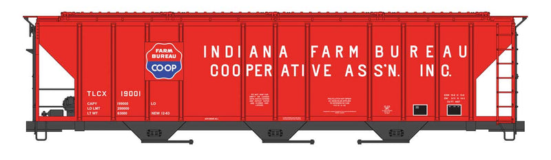 WalthersMainline 910-49412 HO 50' Pullman-Standard PS2-CD 4427 3-Bay Covered Hopper - Ready to Run -- Indiana Farm Bureau TLCX