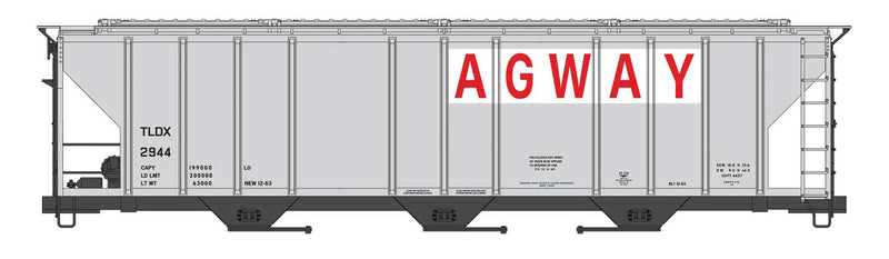 WalthersMainline 910-49416 HO 50' Pullman-Standard PS2-CD 4427 3-Bay Covered Hopper - Ready to Run -- Agway TLDX