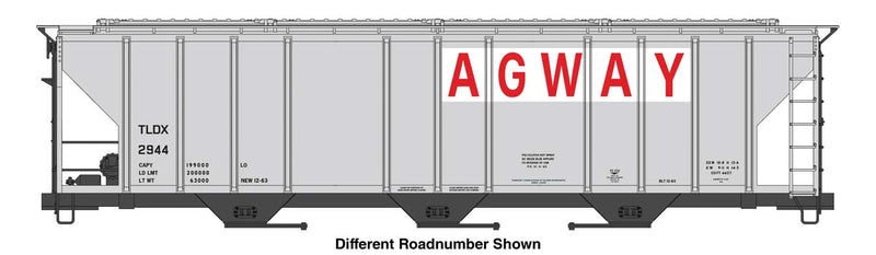 WalthersMainline 910-49417 HO 50' Pullman-Standard PS2-CD 4427 3-Bay Covered Hopper - Ready to Run -- Agway TLDX