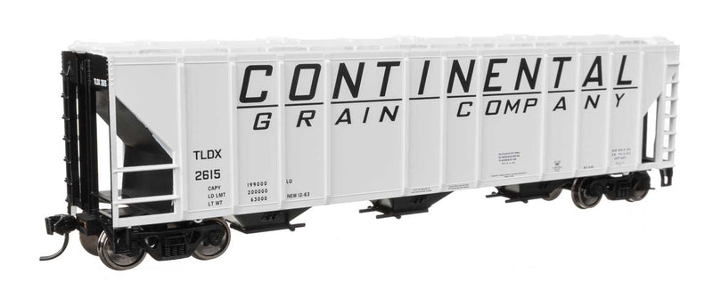 WalthersMainline 910-49424 HO 50' Pullman-Standard PS2-CD 4427 3-Bay Covered Hopper - Ready to Run -- Continental Grain Co TLDX