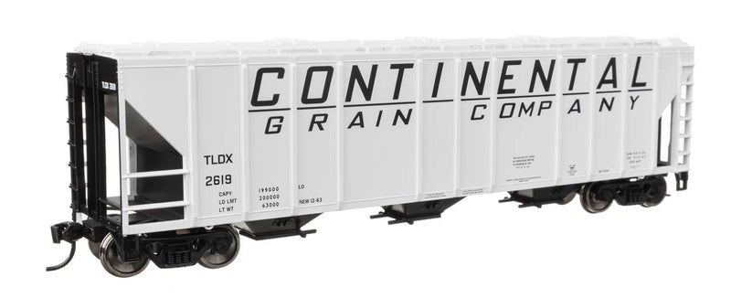 WalthersMainline 910-49425 HO 50' Pullman-Standard PS2-CD 4427 3-Bay Covered Hopper - Ready to Run -- Continental Grain Co TLDX