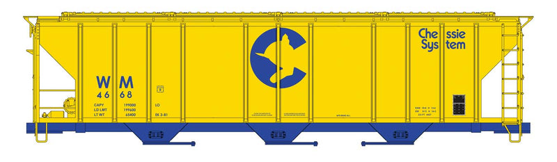 WalthersMainline 910-49428 HO 50' Pullman-Standard PS2-CD 4427 3-Bay Covered Hopper - Ready to Run -- Western Maryland