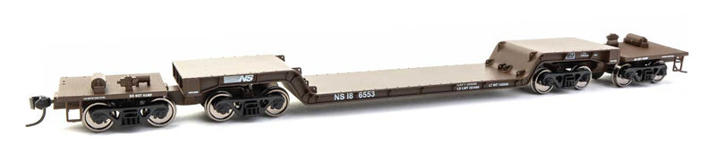 WalthersMainline 910-50215 81' 8-Axle Depressed Center Flatcar - Ready to Run -- Norfolk Southern