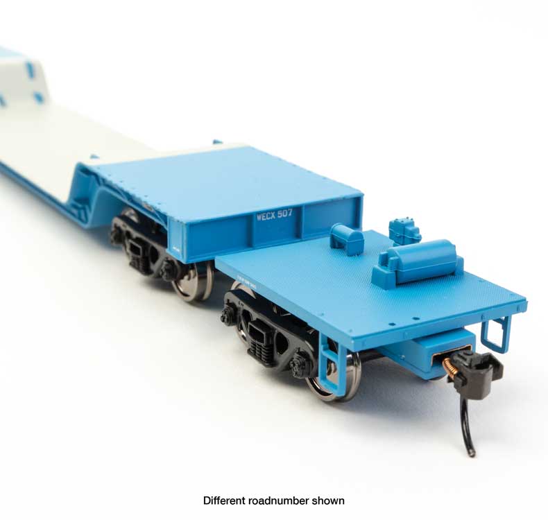 WalthersMainline 910-50221 81' 8-Axle Depressed Center Flatcar - Ready to Run -- Westinghouse Electric WECX