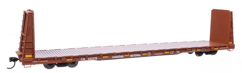 WalthersMainline 910-50604 68' Bulkhead Flatcar - Ready to Run -- Canadian National