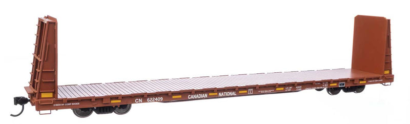 WalthersMainline 910-50606 68' Bulkhead Flatcar - Ready to Run -- Canadian National