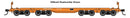 PREORDER Walthers Mainline HO 910-51017 66' Heavy-Duty 4-Truck Flatcar, CSX