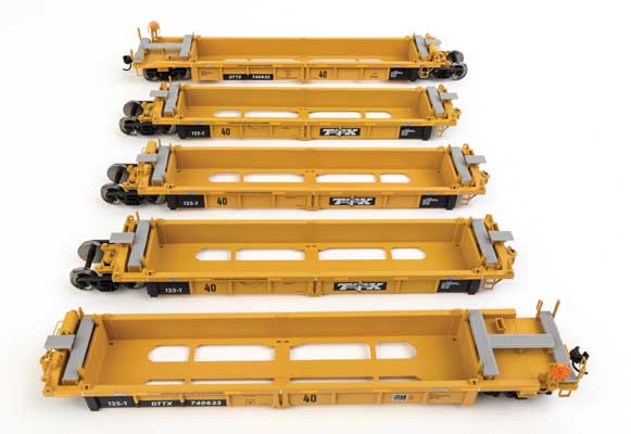 WalthersMainline 910-55665 Thrall 5-Unit Rebuilt 40' Well Car - Ready to Run -- TTX DTTX