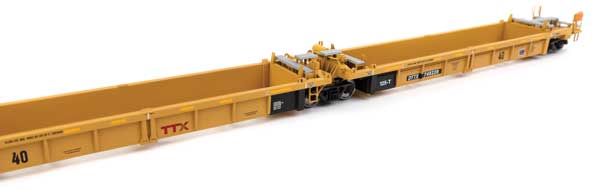 WalthersMainline 910-55669 Thrall 5-Unit Rebuilt 40' Well Car - Ready to Run -- TTX DTTX