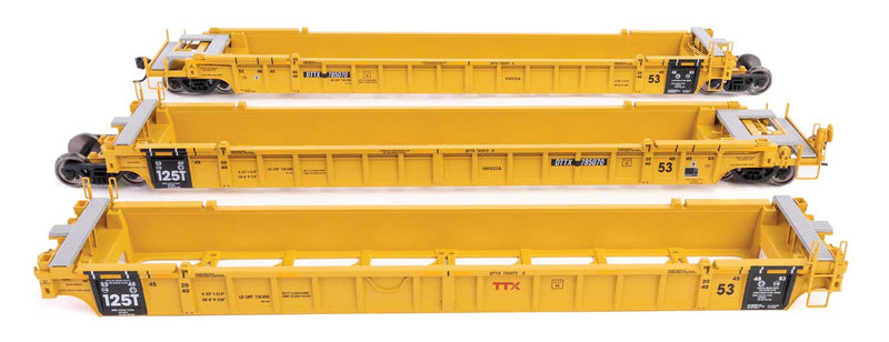 WalthersMainline 910-55809 NSC Articulated 3-Unit 53' Well Car - Ready to Run -- TTX DTTX