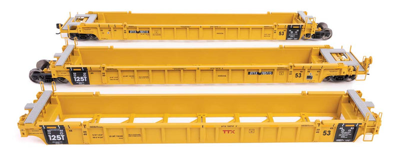 WalthersMainline 910-55811 NSC Articulated 3-Unit 53' Well Car - Ready to Run -- TTX DTTX