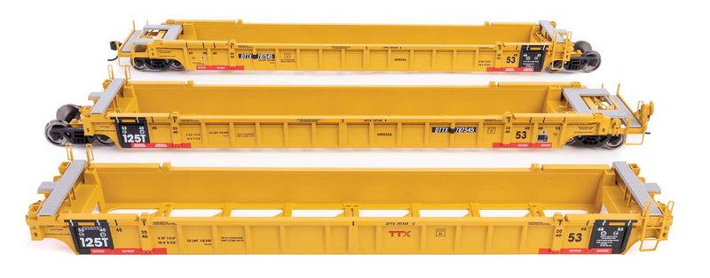 WalthersMainline 910-55816 NSC Articulated 3-Unit 53' Well Car - Ready to Run -- TTX DTTX