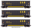 Walthers Mainline HO 910-55912 50' Bethgon Coalporter Gondola 3-Pack, CSX #382385, #382394, #384184