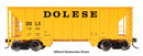 PREORDER Walthers Mainline HO 910-56639 34' 100-Ton 2-Bay Hopper, DOLESE