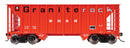 PREORDER Walthers Mainline HO 910-56642 34' 100-Ton 2-Bay Hopper, Granite Rock