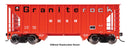 PREORDER Walthers Mainline HO 910-56643 34' 100-Ton 2-Bay Hopper, Granite Rock
