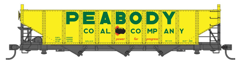 PREORDER WalthersMainline 910-56717 70-Ton AAR 3-Bay Open Hopper - Ready to Run -- Peabody