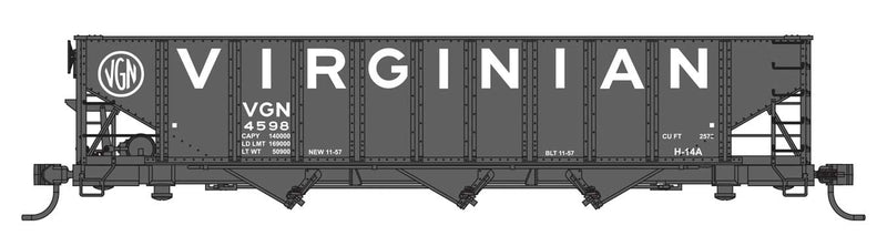 PREORDER WalthersMainline 910-56729 70-Ton AAR 3-Bay Open Hopper - Ready to Run --  Virginian